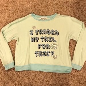 Wildfox Mermaid Baggy Beach Jumper Sweatshirt I Traded My Tail For This? Small